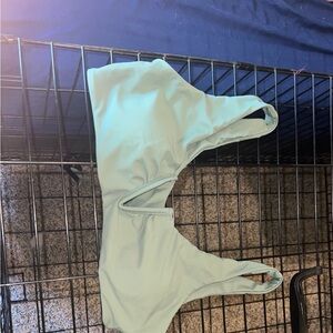 Olive green bathing suit top